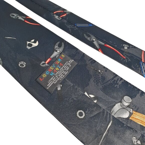 Looney Tunes Neck Tie Taz Cartoon Character Power Tools Fun Design Novelty Gift - Picture 4 of 5